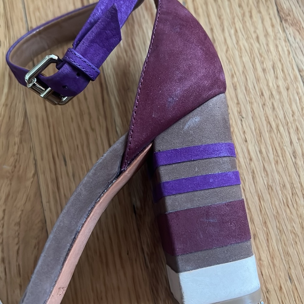 Multi Color Block Heel Vicenza Sandal Size 38 - image 6